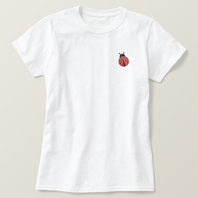 Ladybug Besticktes T-Shirt (Design vorne)