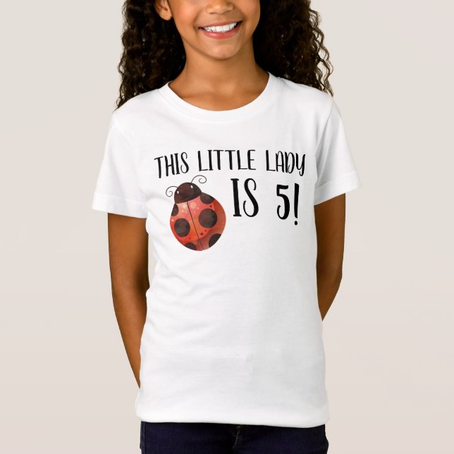 Ladybug Birthday Girl Shirt (Vorderseite)