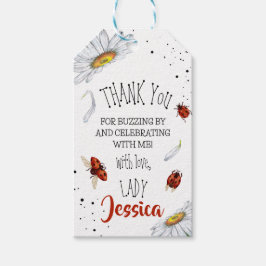 Ladybug Birthday Party danke Geschenkanhänger