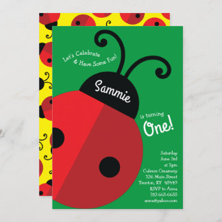 Ladybug Birthday Party Einladung