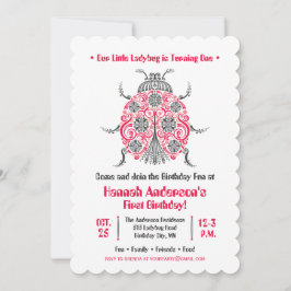 Ladybug Birthday Party ・ Elegant & Niedlich Einladung