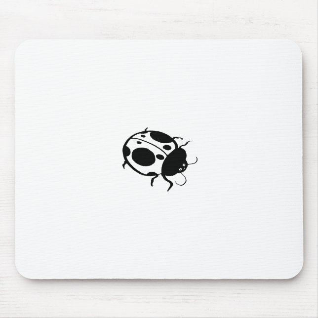 Ladybug Black and White Mini lächelnd - Mousepad (Vorne)
