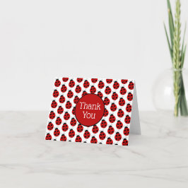 Ladybug Blank Inside Faltcard Dankeskarte