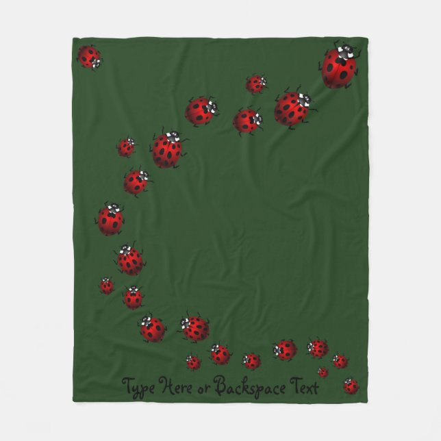 Ladybug Blanket Ladybug Custom Ladybird Blankets Fleecedecke (Vorderseite)