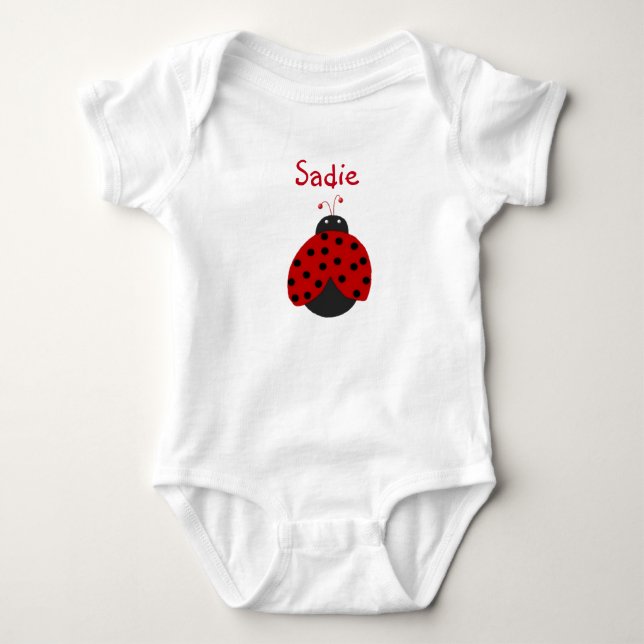 Ladybug Bodysuit Baby Strampler (Vorderseite)