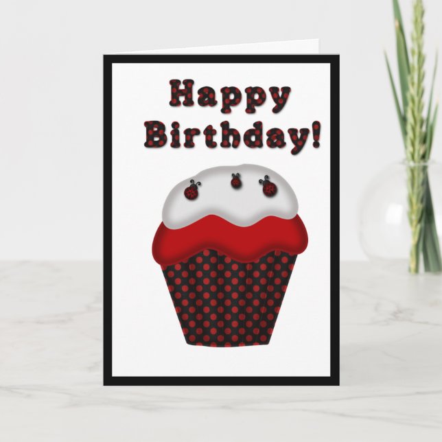 Ladybug Bonne Carte de voeux d'anniversaire (Devant)