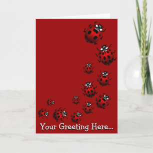 Ladybug Card Custom Ladybug Art Card - Benutzerdef Feiertagskarte