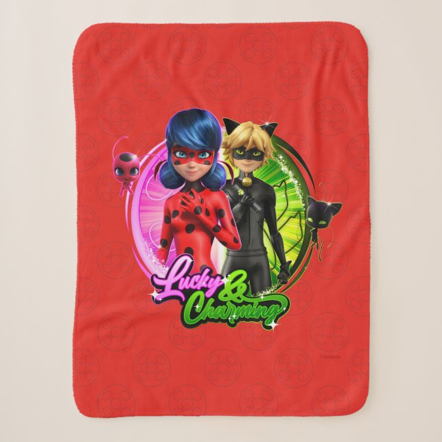 Ladybug & Cat Noir | Glück & Charme Sherpadecke (Vorderseite)