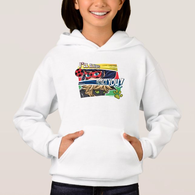 Ladybug & Cat Noir schützen Sie immer Hoodie (Vorderseite)