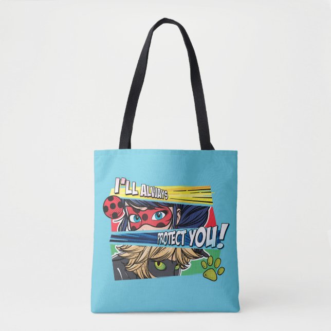 Ladybug & Cat Noir schützen Sie immer Tasche (Vorderseite)