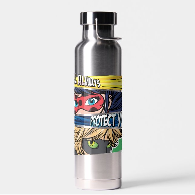 Ladybug & Cat Noir schützen Sie immer Trinkflasche (Links)