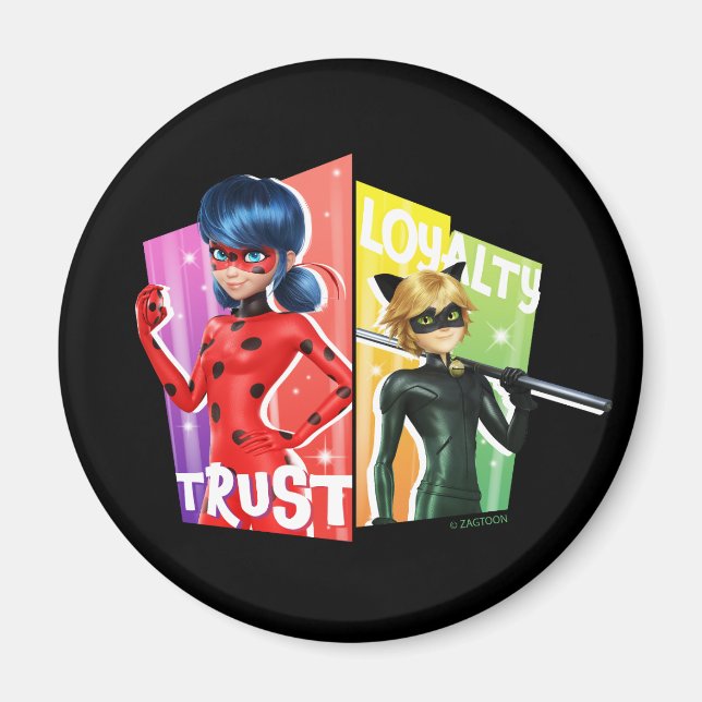 Ladybug & Cat Noir | Vertrauen und Loyalität Magnet (Vorne)