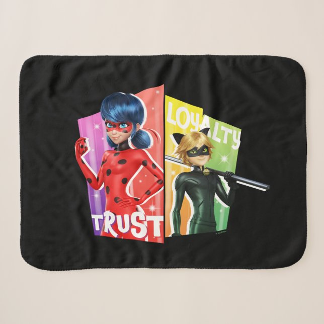 Ladybug & Cat Noir | Vertrauen und Loyalität Sherpadecke (Vorderseite (Horizontal))