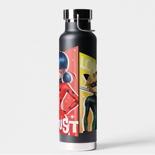 Ladybug & Cat Noir | Vertrauen und Loyalität Trinkflasche (Links)