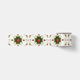 Ladybug Christmas Satin Ribbon Satinband