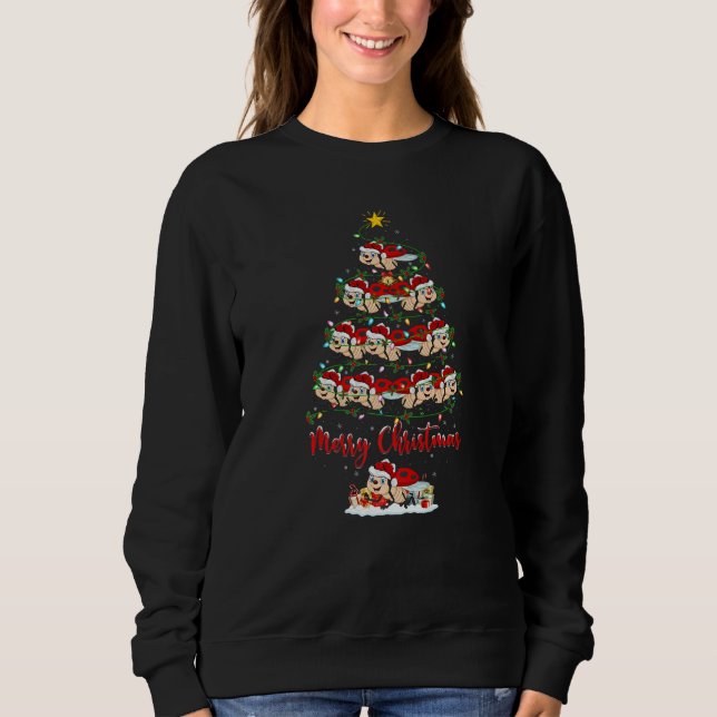 Ladybug Christmas Tree Lights  Ladybug Xmas Sweatshirt (Vorderseite)
