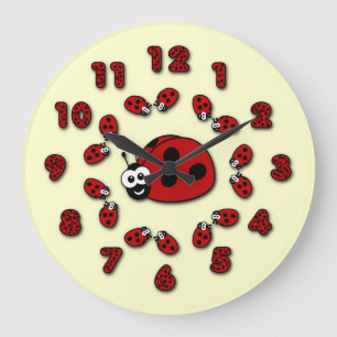 Ladybug Clock Große Wanduhr