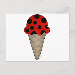 Ladybug Cone Postkarte