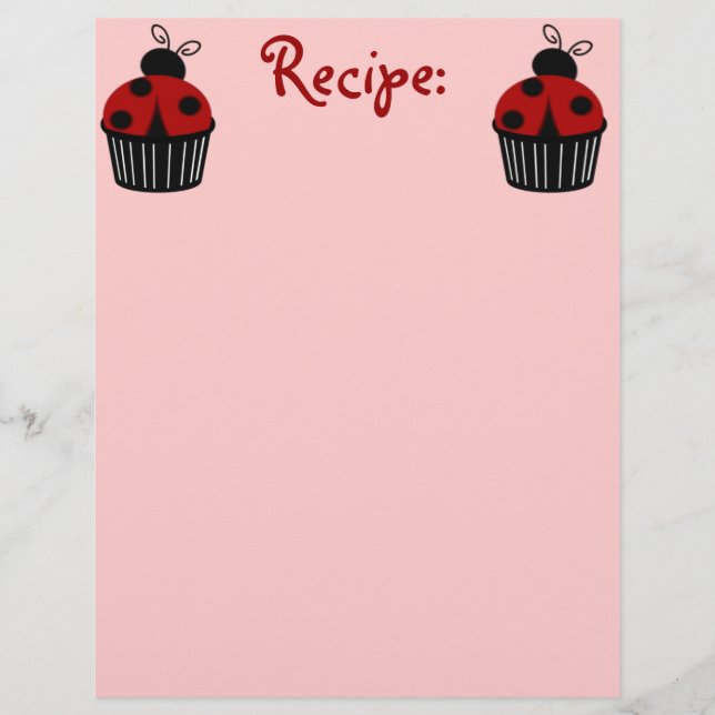 Ladybug Cupcake Rezept (Vorderseite)