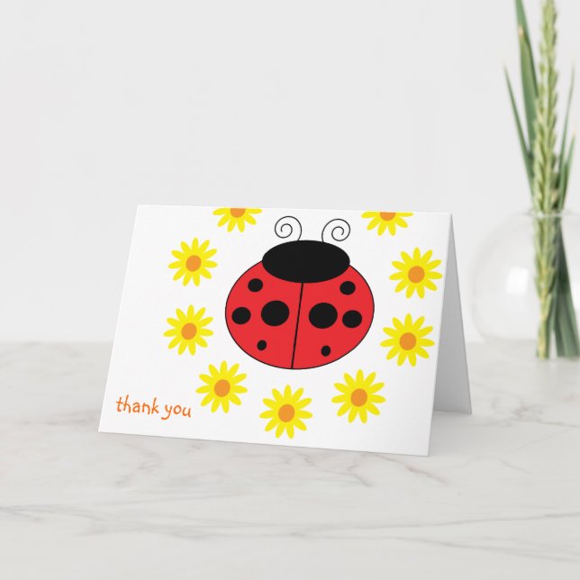 Ladybug Dankeschön Karte (Vorderseite)