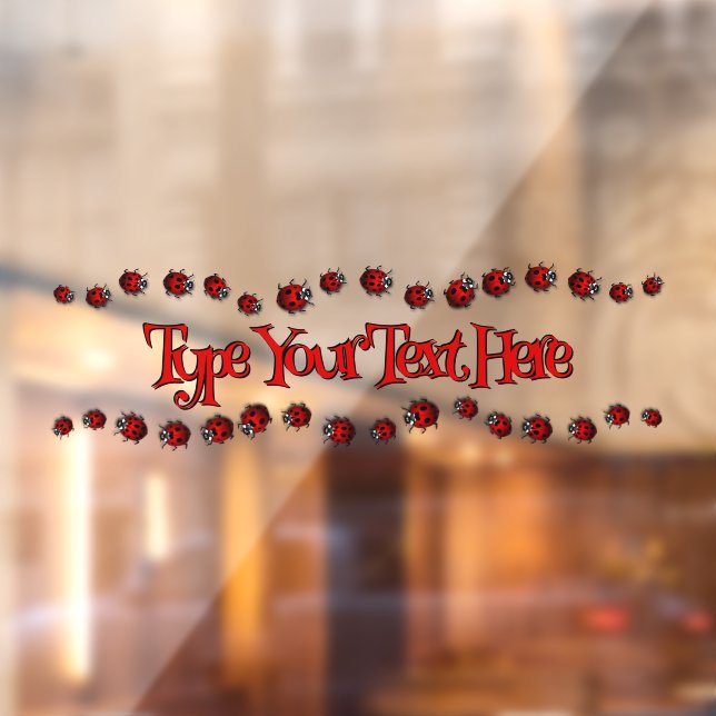 Ladybug Decal Custom Ladybug Ladybird Window Fensteraufkleber (Blatt 2)