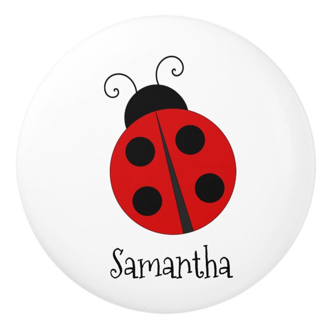 Ladybug Design Keramikknauf (Vorderseite)