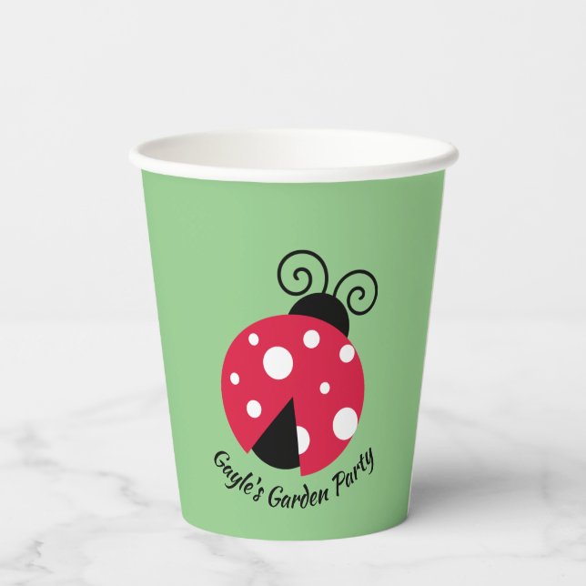 Ladybug Design Paper Cups Pappbecher (Rückseite)