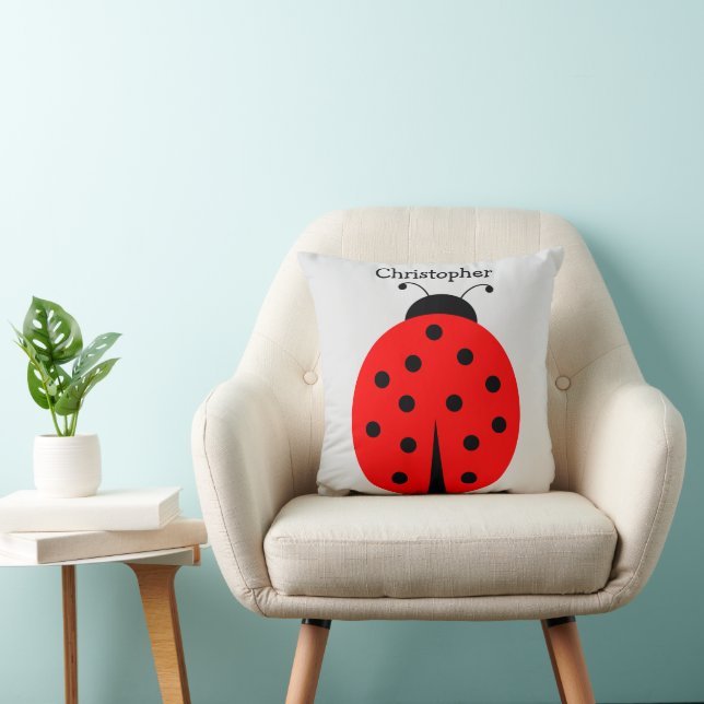 Ladybug Design Personalised Kissen (Stuhl )