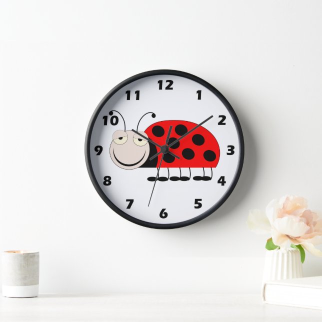 Ladybug Design Wall Clock Wanduhr (Zuhause)