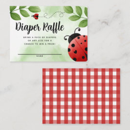 Ladybug Diaper Raffelkarte Einstecken Begleitkarte