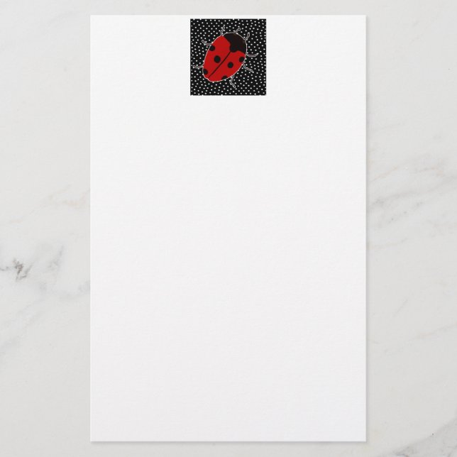 Ladybug Dot Stationary Briefpapier (Vorderseite)