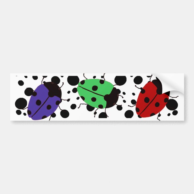 Ladybug Dots Autoaufkleber (Vorne)