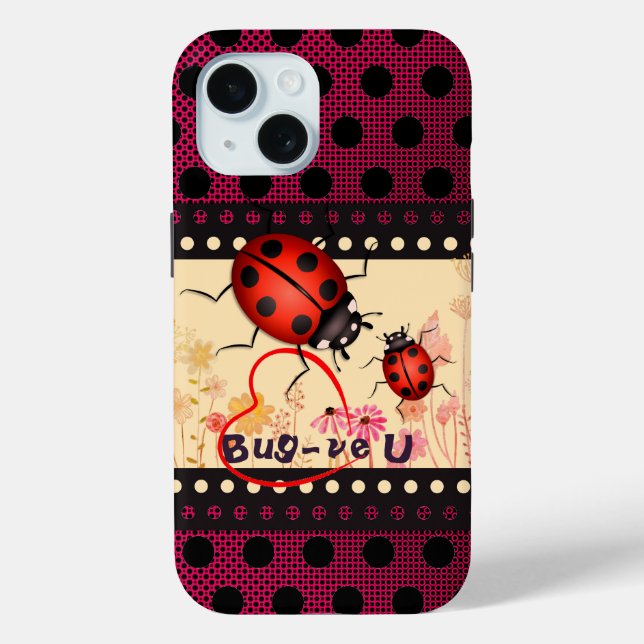 Ladybug Dots Case-Mate iPhone Hülle (Rückseite)