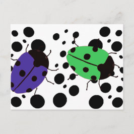 Ladybug Dots Postkarte