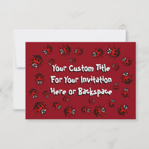 Ladybug Einladungen Personalisiert Red Ladybug UAW