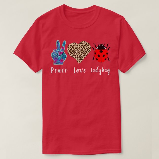 Ladybug Entomology Liebe Peace Ladybug Lover Insek T-Shirt (Design vorne)