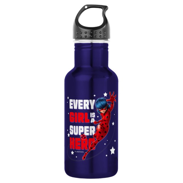 Ladybug Every Girl ist ein Super-Held Edelstahlflasche (Vorderseite)