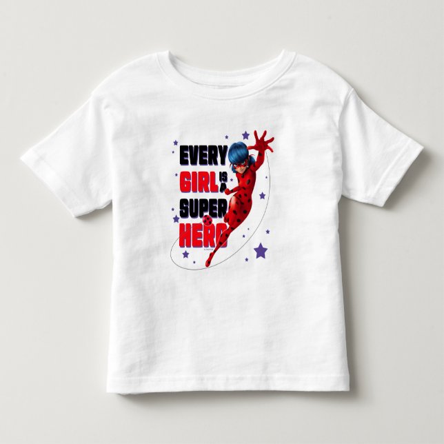 Ladybug Every Girl ist ein Super-Held Kleinkind T-shirt (Vorderseite)