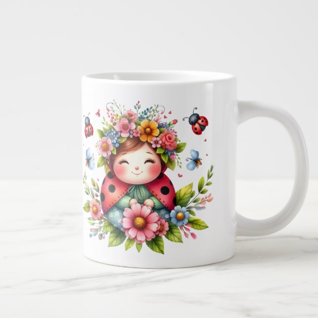 Ladybug - Extra große Tasse (Rechts)