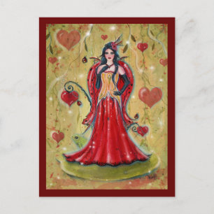 Ladybug Fairy Heart Valentine Fee von Renee Postkarte
