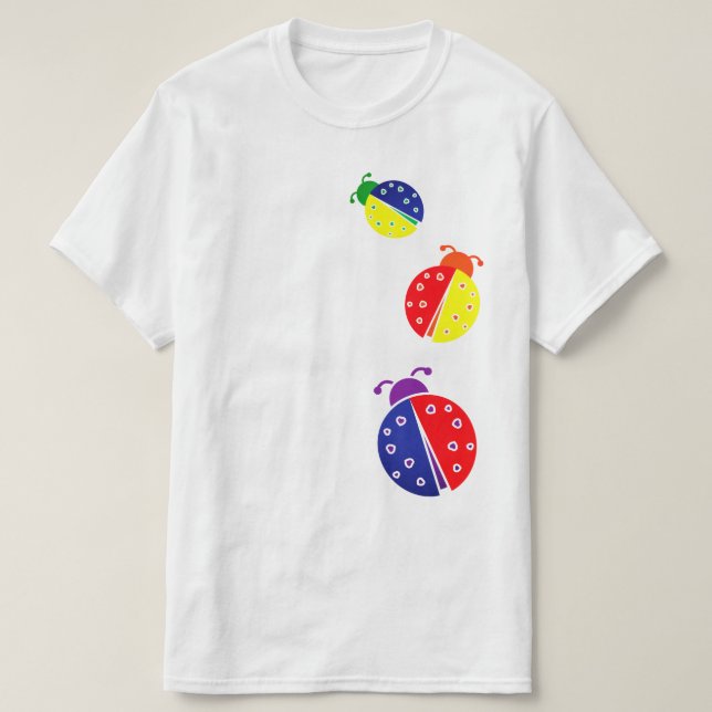Ladybug-Farbkombos T-Shirt (Design vorne)