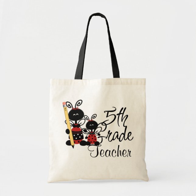 Ladybug Fünfter-Klasse-Lehrer-Tote-Tasche Tragetasche (Vorne)