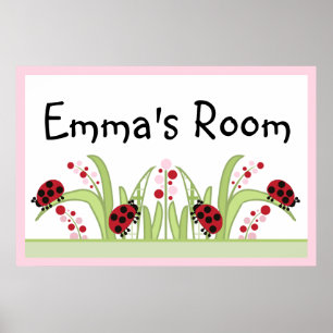 Ladybug Garden Poster