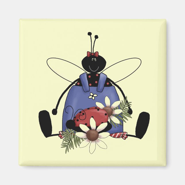 Ladybug Garden Tshirts und Geschenke Magnet (Vorne)