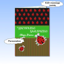 Ladybug Geburtstag Polnische benutzerdefinierte Te