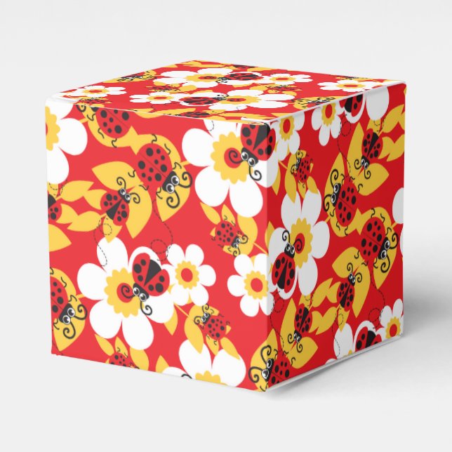 Ladybug gemusterte Kinder Party oder Osterbox Geschenkschachtel (Vorderseite)