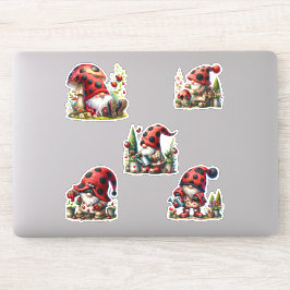 LadyBug Gnome Life Stickers Aufkleber