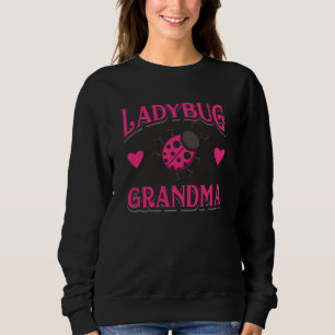 Ladybug Grandma Pink White Garden Insekt Sweatshirt