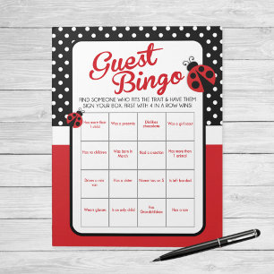 Ladybug Guest Bingo Baby Showroom Notizblock