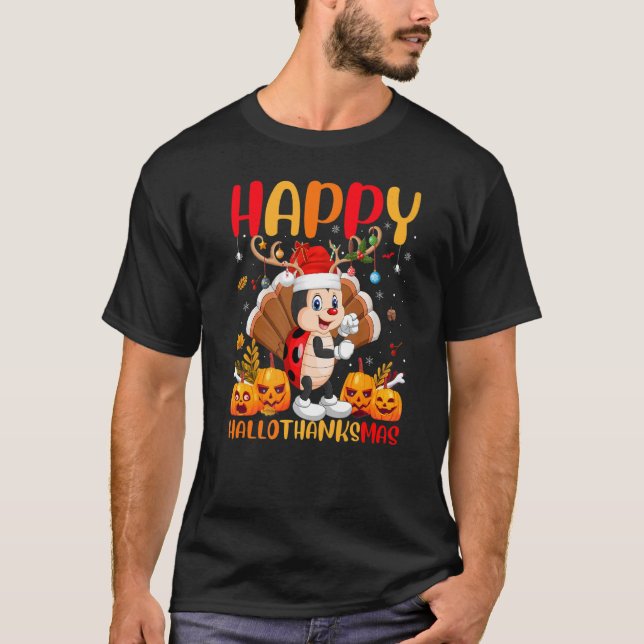 Ladybug Happy Ladybug Hellothanksmas T-Shirt (Vorderseite)